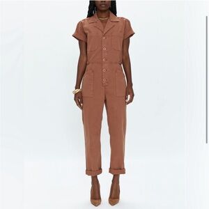 Pistola Grover Short Sleeve Field Jumpsuit / Boiler Suit Cinnamon / Clay Medium